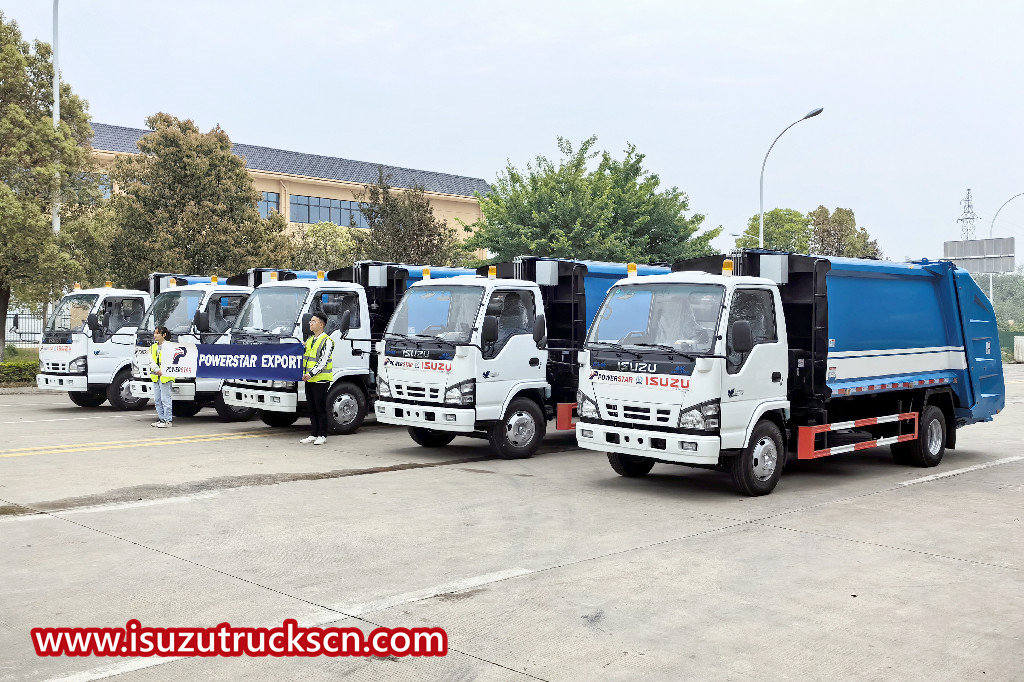 5 units Isuzu NKR 8cbm trash compactor truck export Philippines