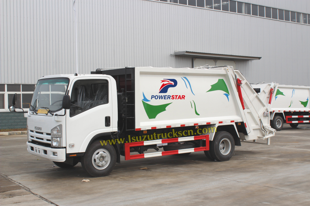 Гана клиентов ISUZU 5tons гидравлические мусора грунтовый грузовик 